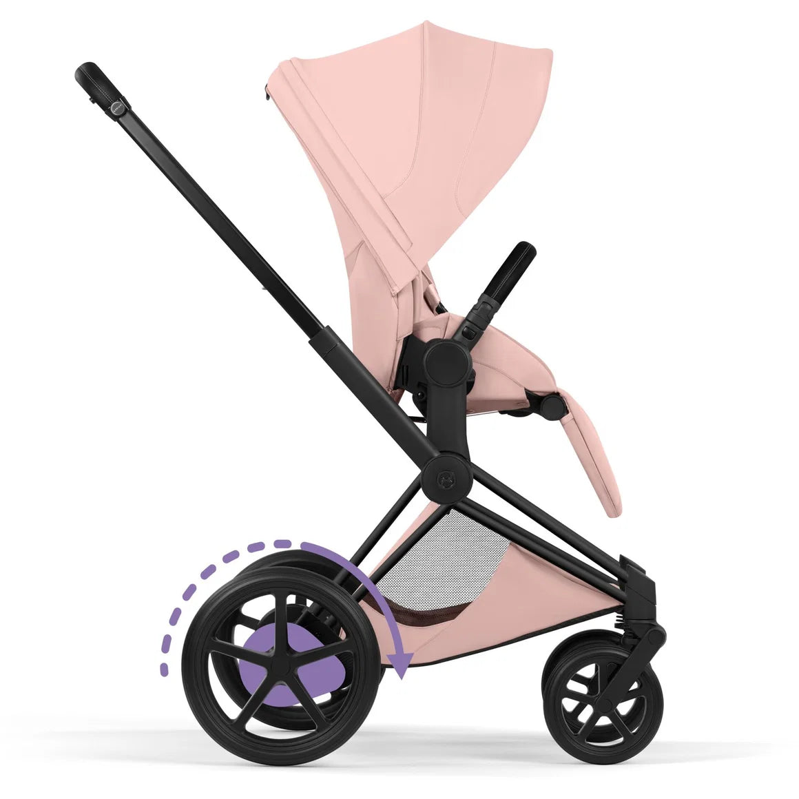 CYBEX E-Priam Style Matt Bundle - Set 4in1 inkl. Cloud T & Base T Peach Pink