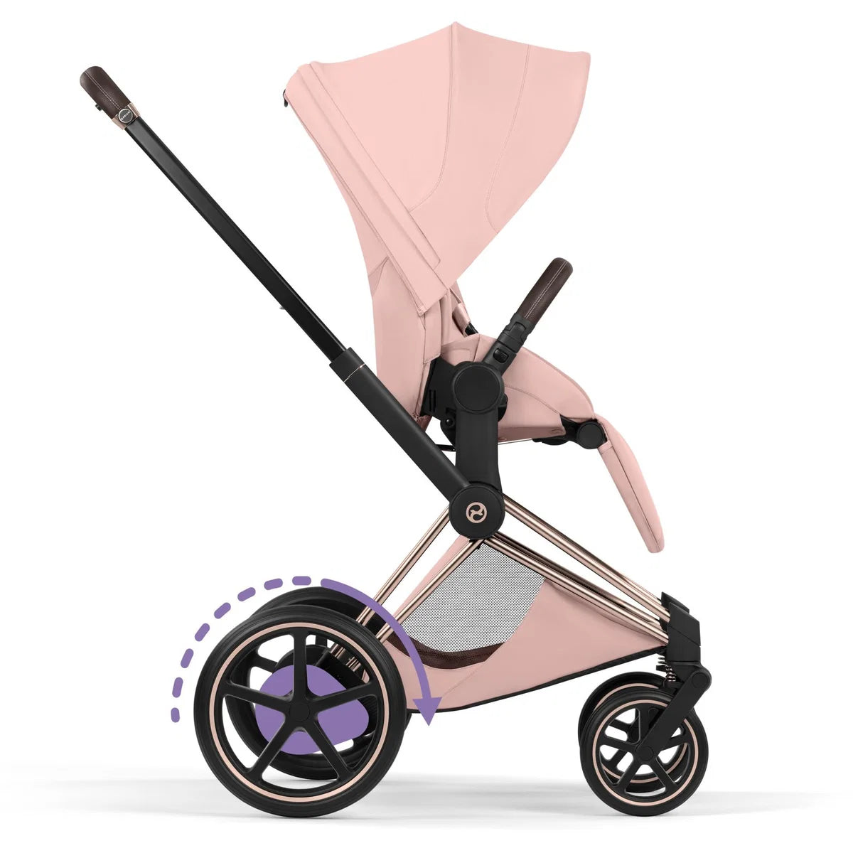 CYBEX E-Priam Style Rosegold Bundle - Set 4in1 inkl. Cloud T & Base T Peach Pink