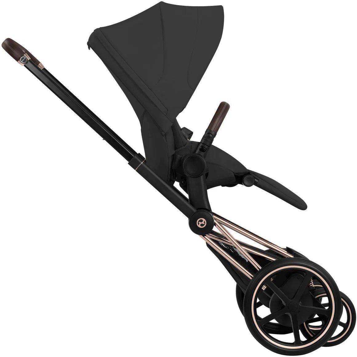 CYBEX E-Priam Style Rosegold Bundle - Set 4in1 inkl. Cloud T & Base T Sepia Black