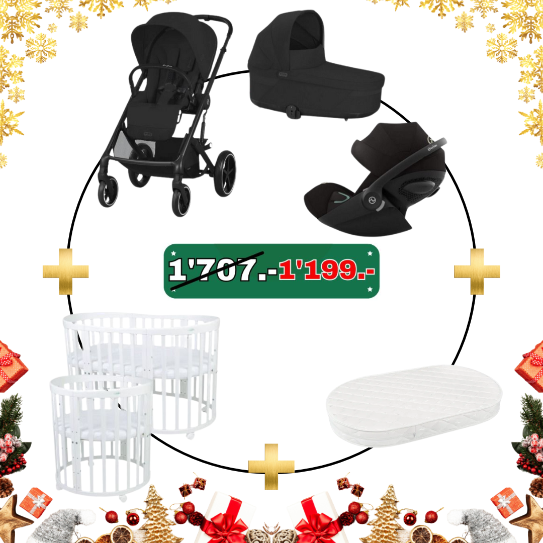 X-MAS DEAL: Cybex Balios S 3in1 Moon Black + Oval 7in1 Weiss