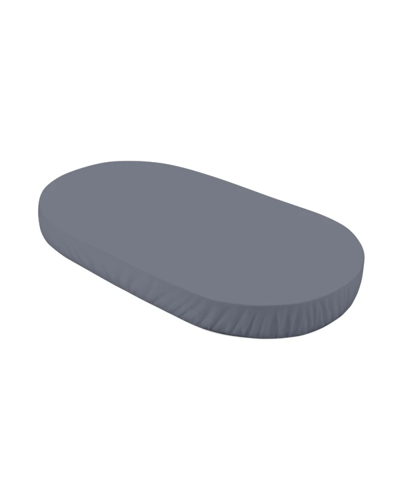 Spannbettlaken aus Baumwolle 124x73 cm – Oval Graphite