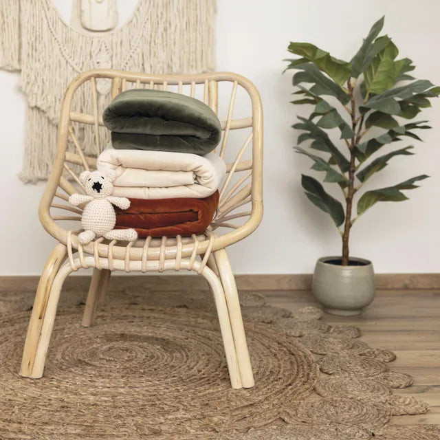 Babydecke Samt anthracite