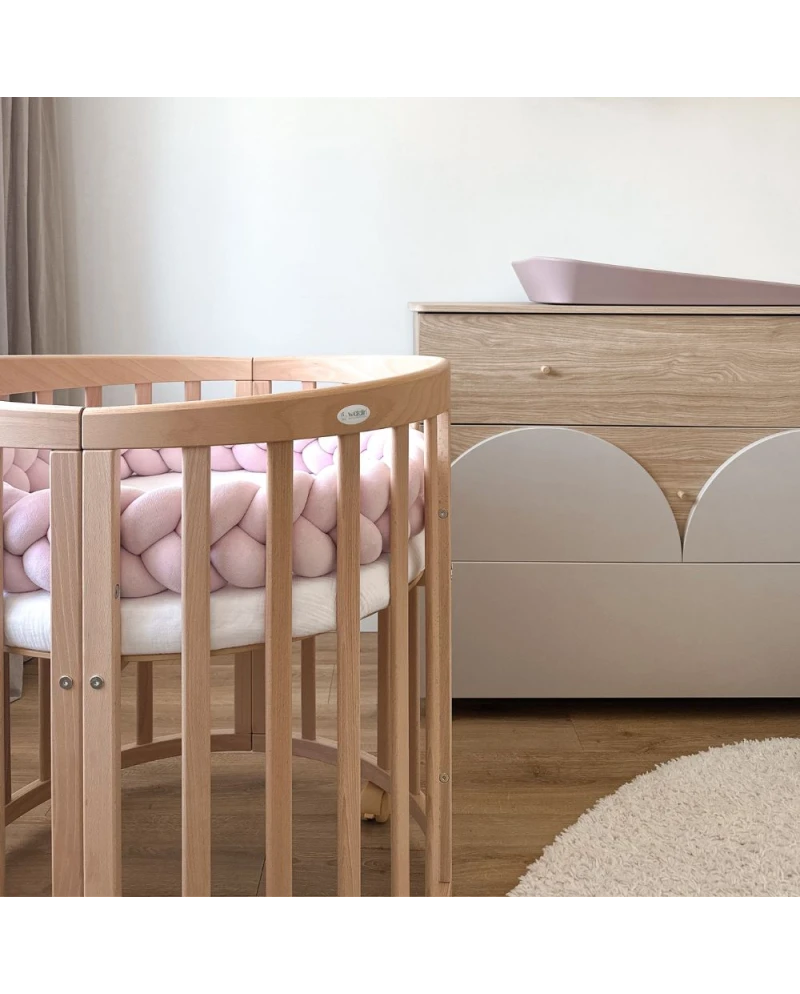 Bettschlange 210 cm Velours – Pink