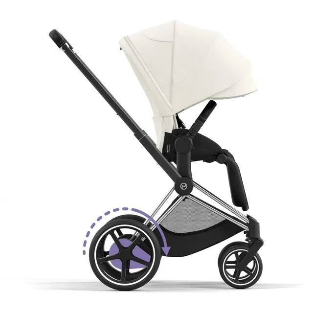 Cybex Chrome ePriam Travel Bundle-Set 4in1 inkl Cloud T Plus Chrome / Black / Off White