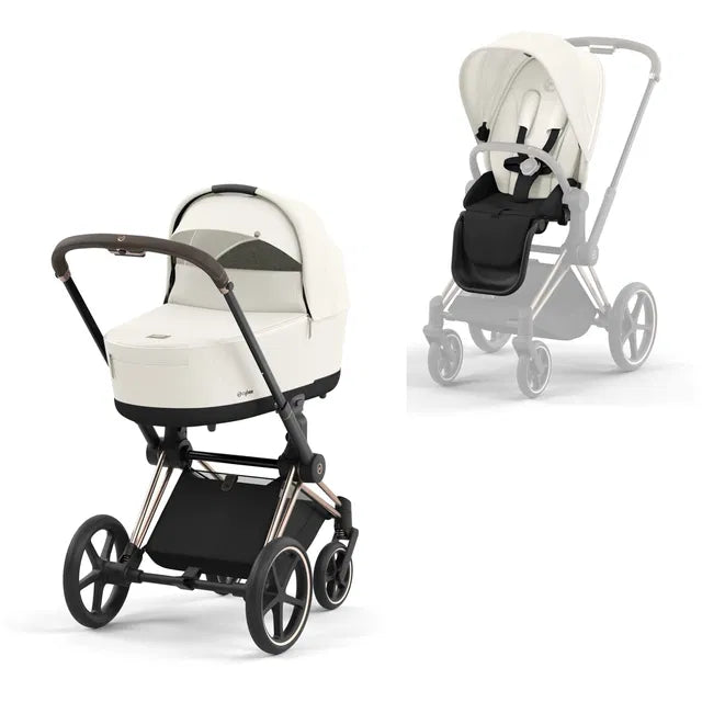 CYBEX Priam 4.0 Rosegold Kombikinderwagen cozy beige beige