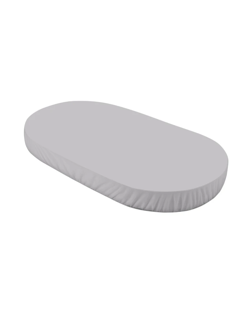 Spannbettlaken aus Baumwolle 124x73 cm – Oval Gray