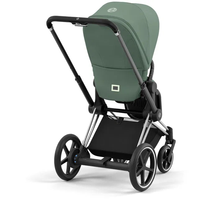 Cybex Chrome ePriam Travel Bundle-Set 4in1 inkl Cloud T Plus Chrome / Black / Leaf Green