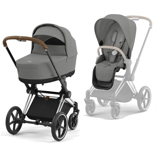 CYBEX Priam 4.0 Chrome Brown Kombikinderwagen cozy beige beige