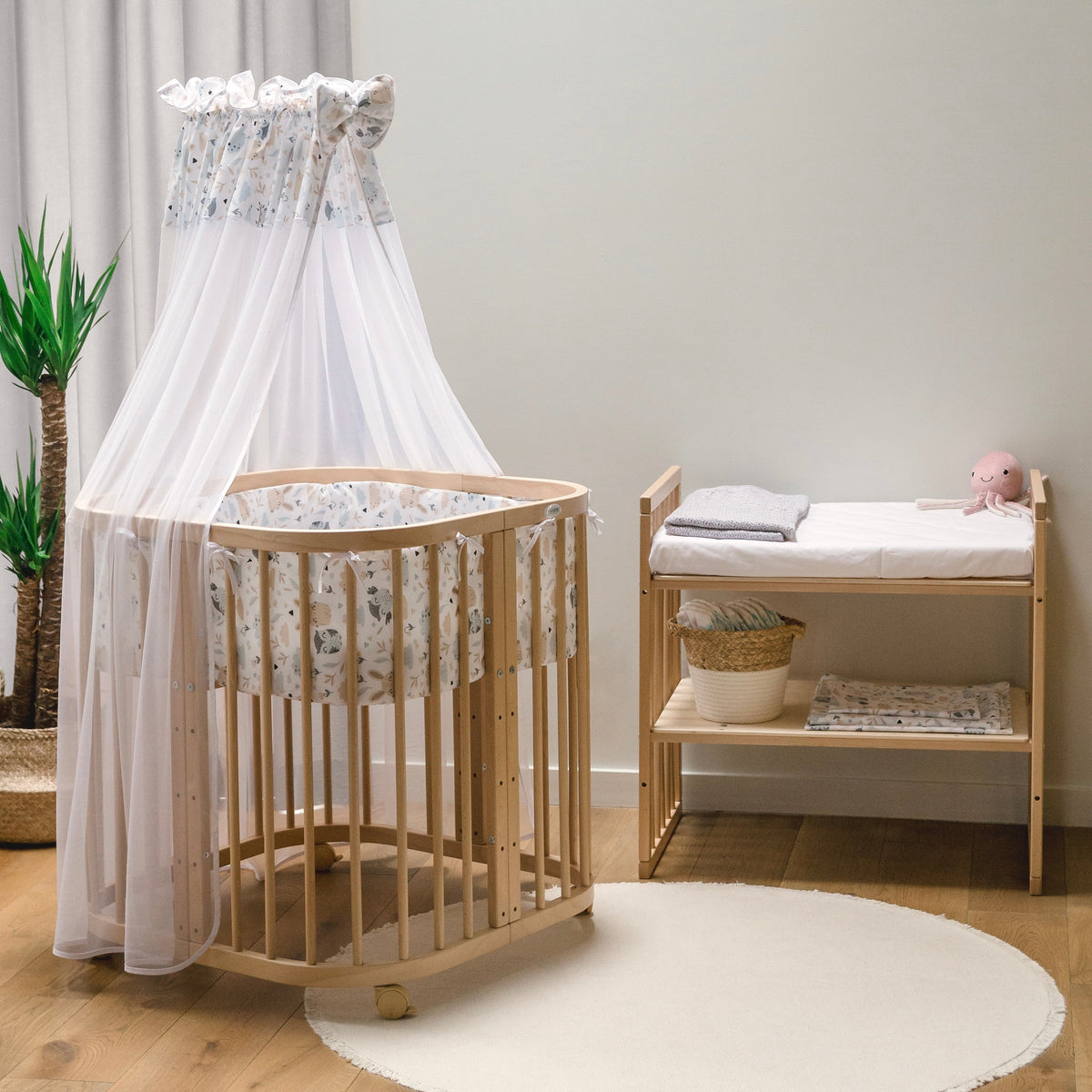 Lit Bébé 7en1 Quadi Nature – incluant Matelas