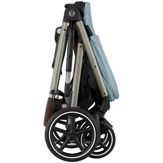 CYBEX Gazelle S Zwillingskinderwagen Bundle-Set 4in1 Stormy Blue