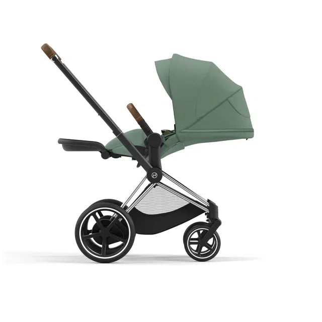 Cybex Chrome ePriam Travel Bundle-Set 4in1 inkl Cloud T Plus Chrome / Leaf Green