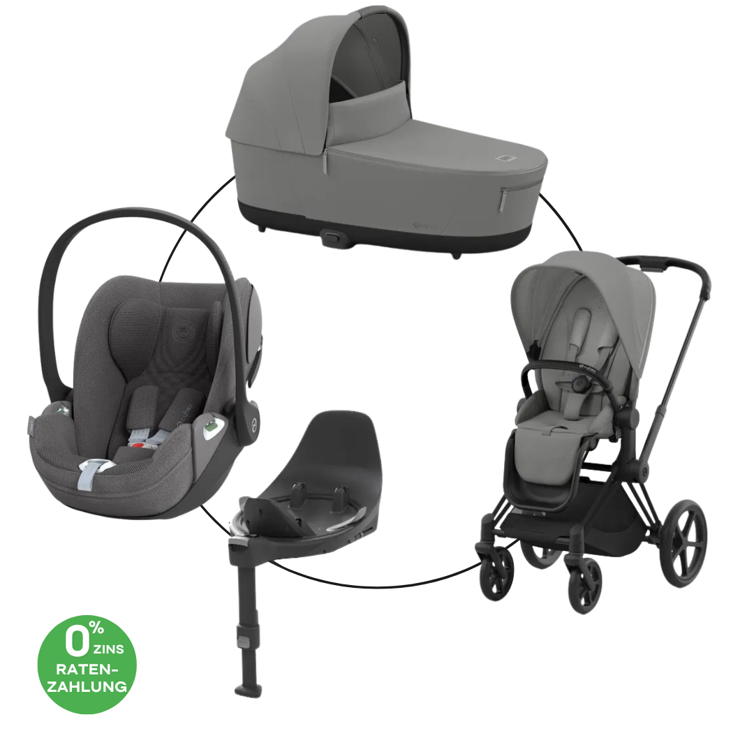 Cybex Priam Matt Travel Bundle-Set 4in1 inkl Cloud T Plus Mirage Grey