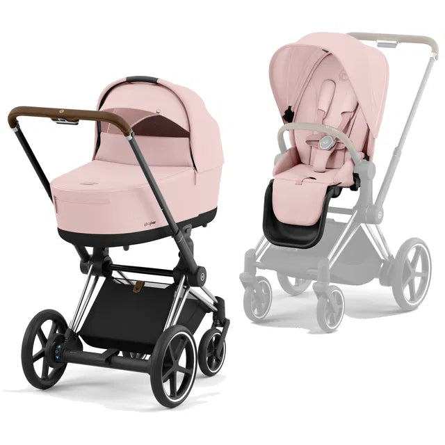 CYBEX ePriam 2.0 Chrome Brown Kombikinderwagen cozy beige beige