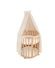 ciel de lit en tulle beige + structure de ciel de lit