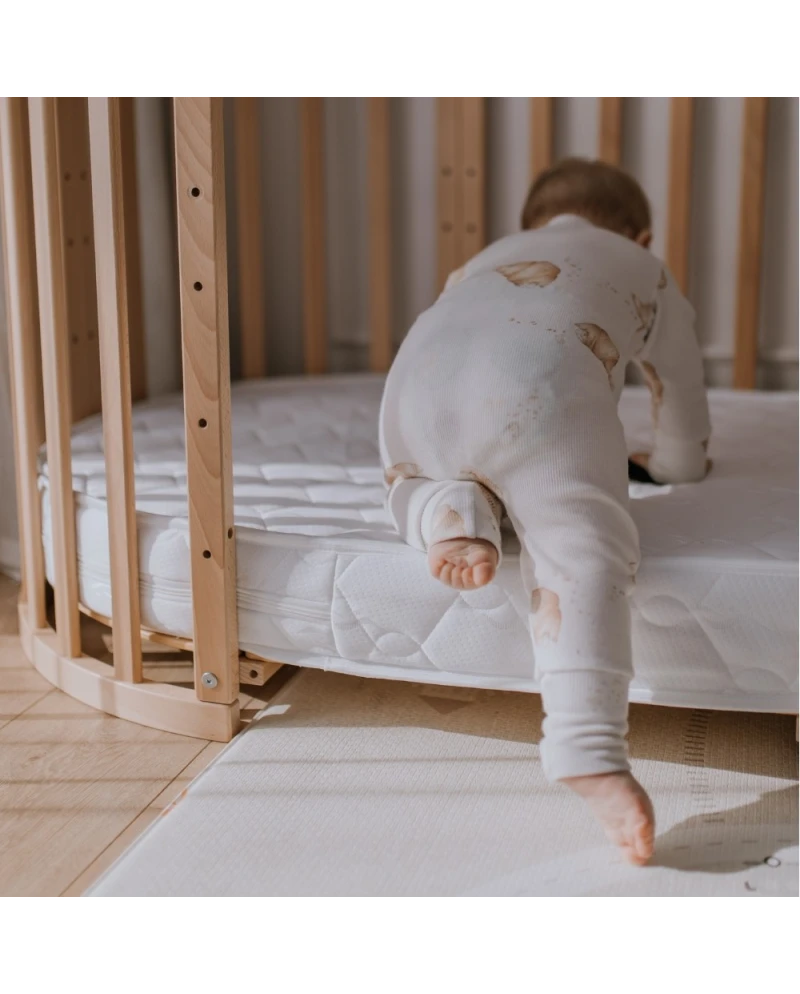 Matratze mit Kokoseinlage für OVALES Babybett – Gross