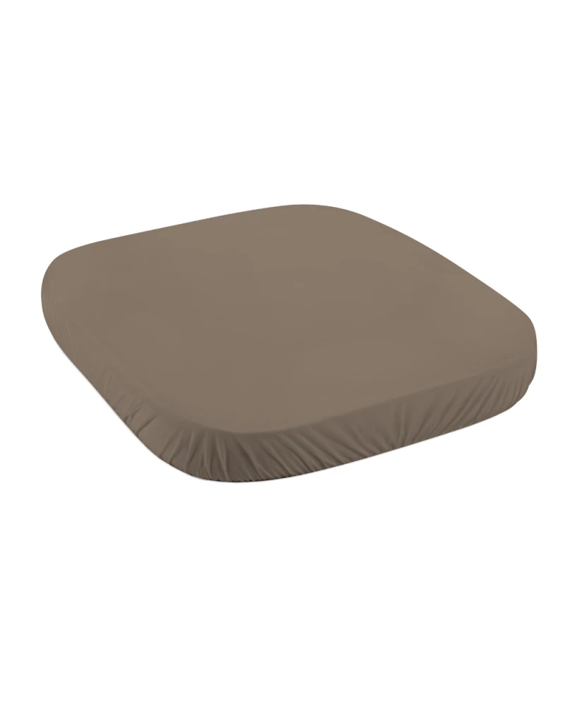 Spannbettlaken aus Baumwolle 73x73 cm – Taupe Quadi