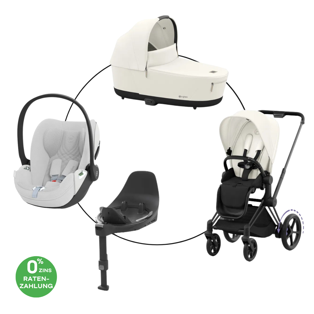 Cybex ePriam Travel Bundle-Set 4in1 inkl Cloud T Plus Off White / Black