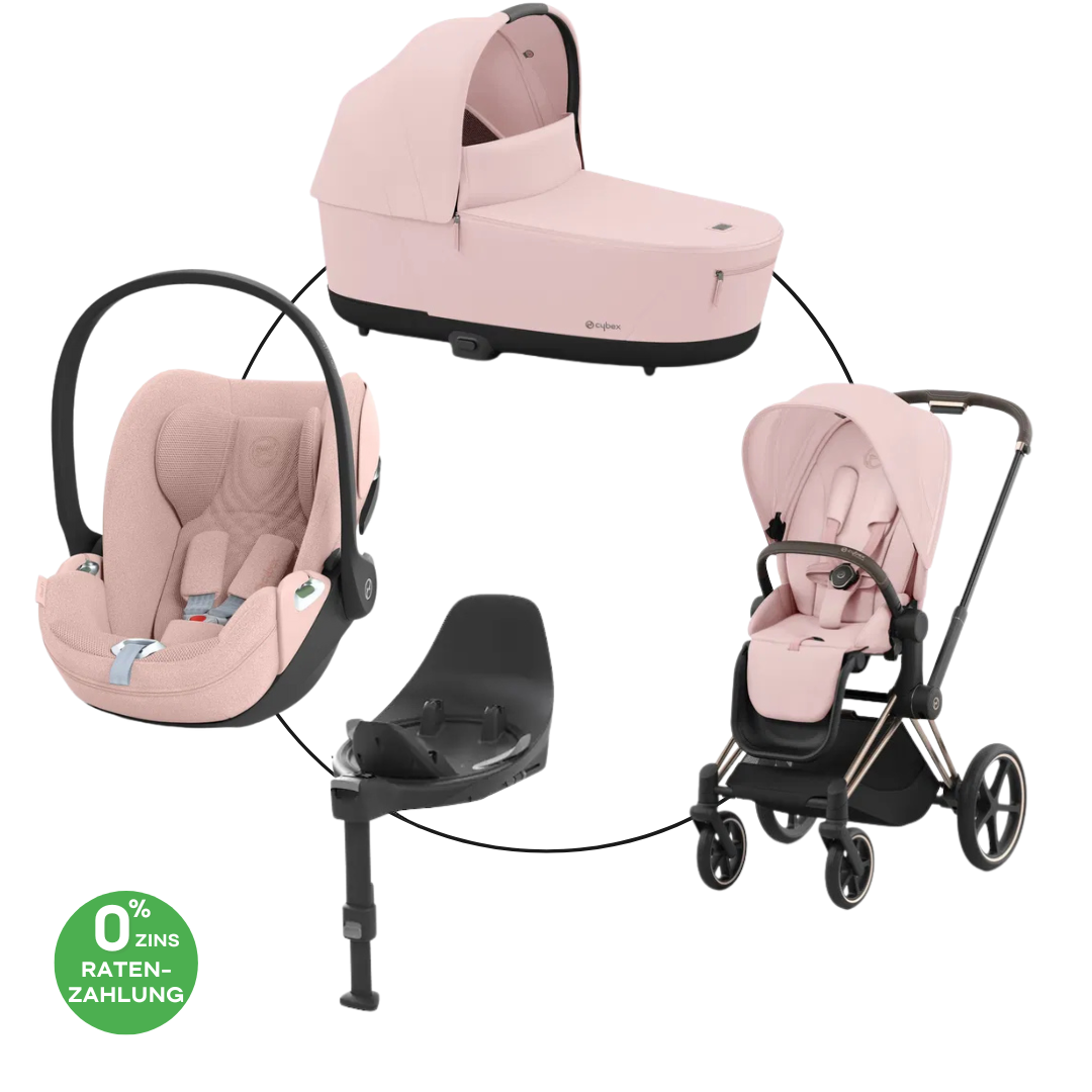 Cybex Priam Rosegold Travel Bundle-Set 4in1 inkl Cloud T Plus Peach Pink