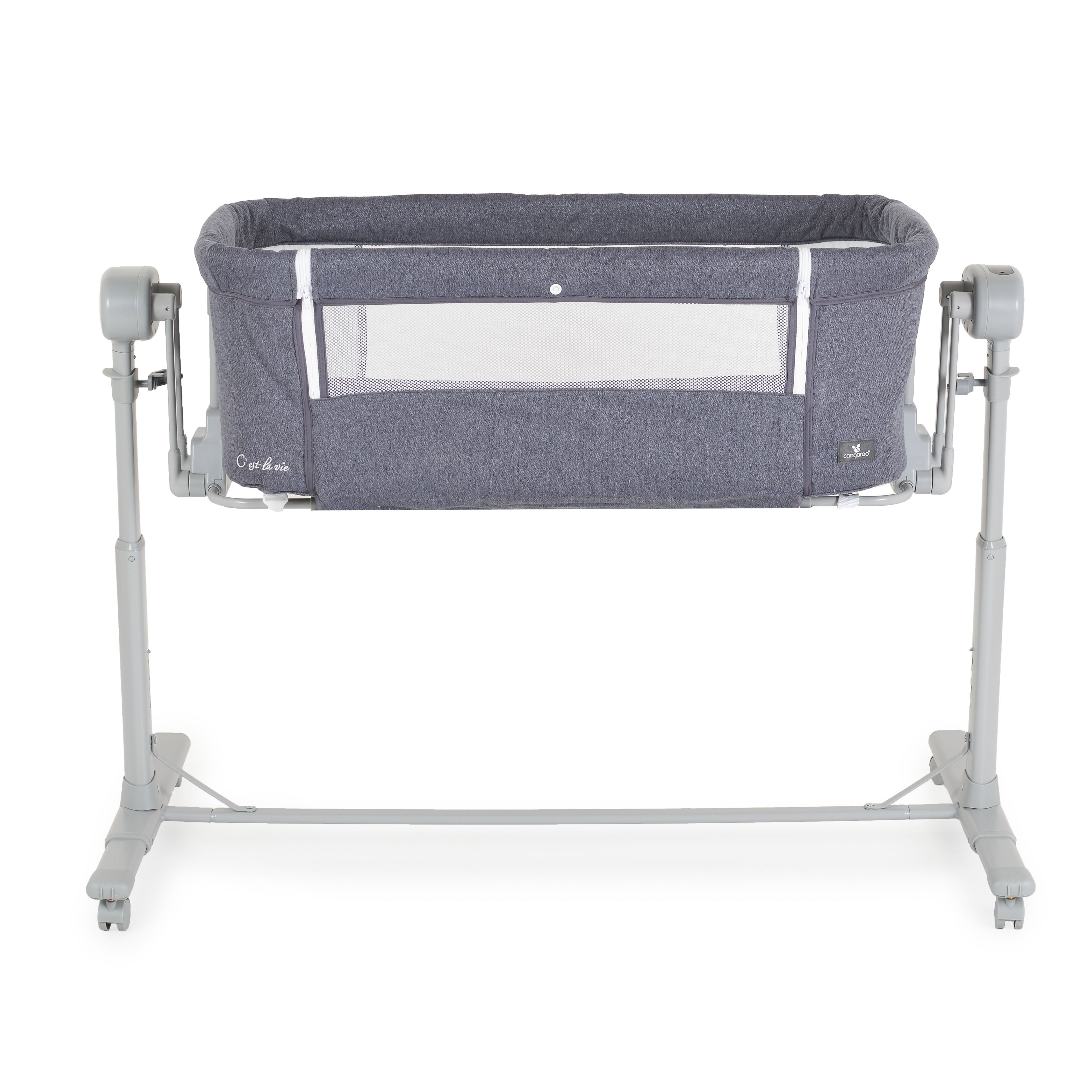 Beistellbett elektrisch mit Schaukelfunktion und Schreisensor dark grey