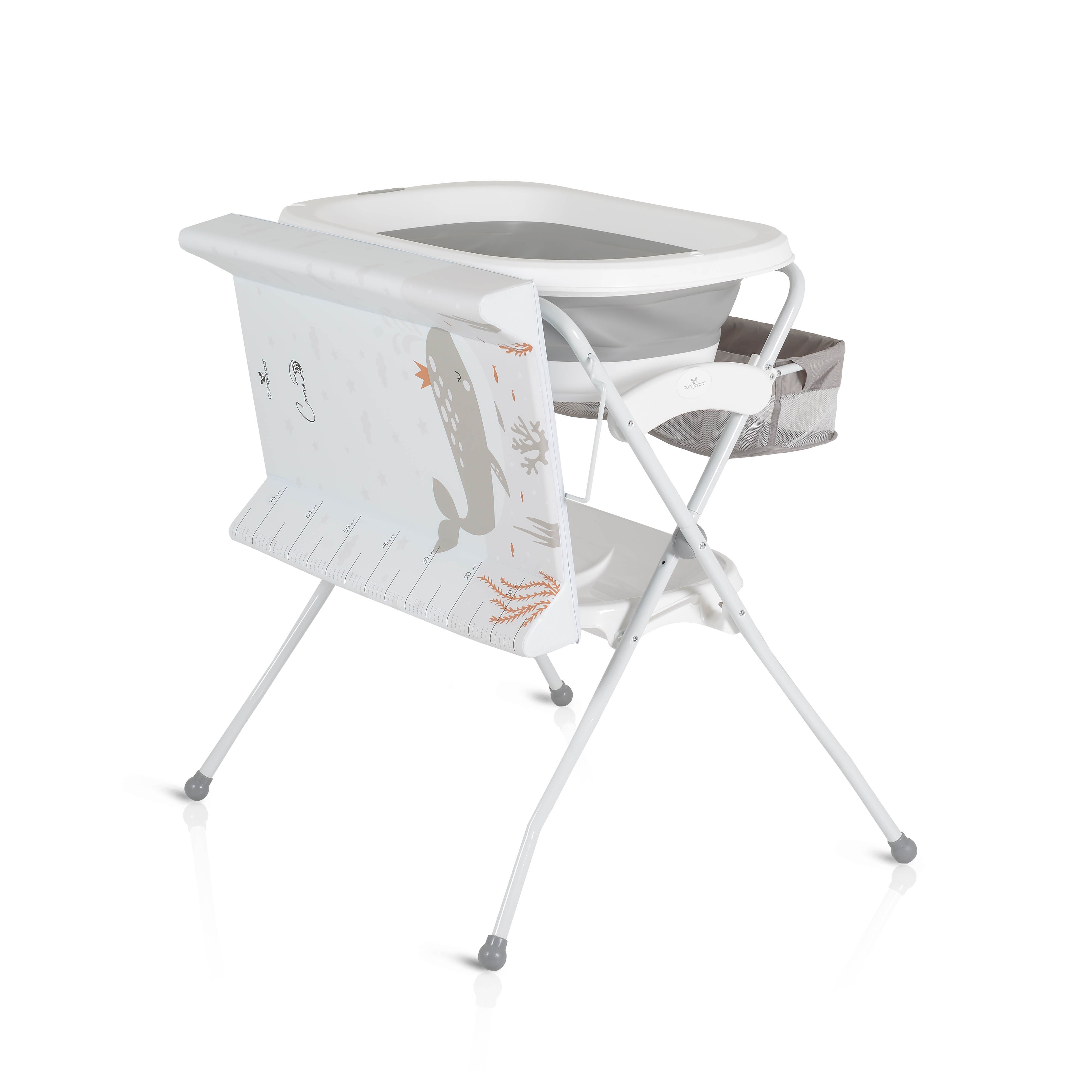 Badewannen-Set Como 3-in-1 mit Wickeltisch inkl. Kissenbezug grey