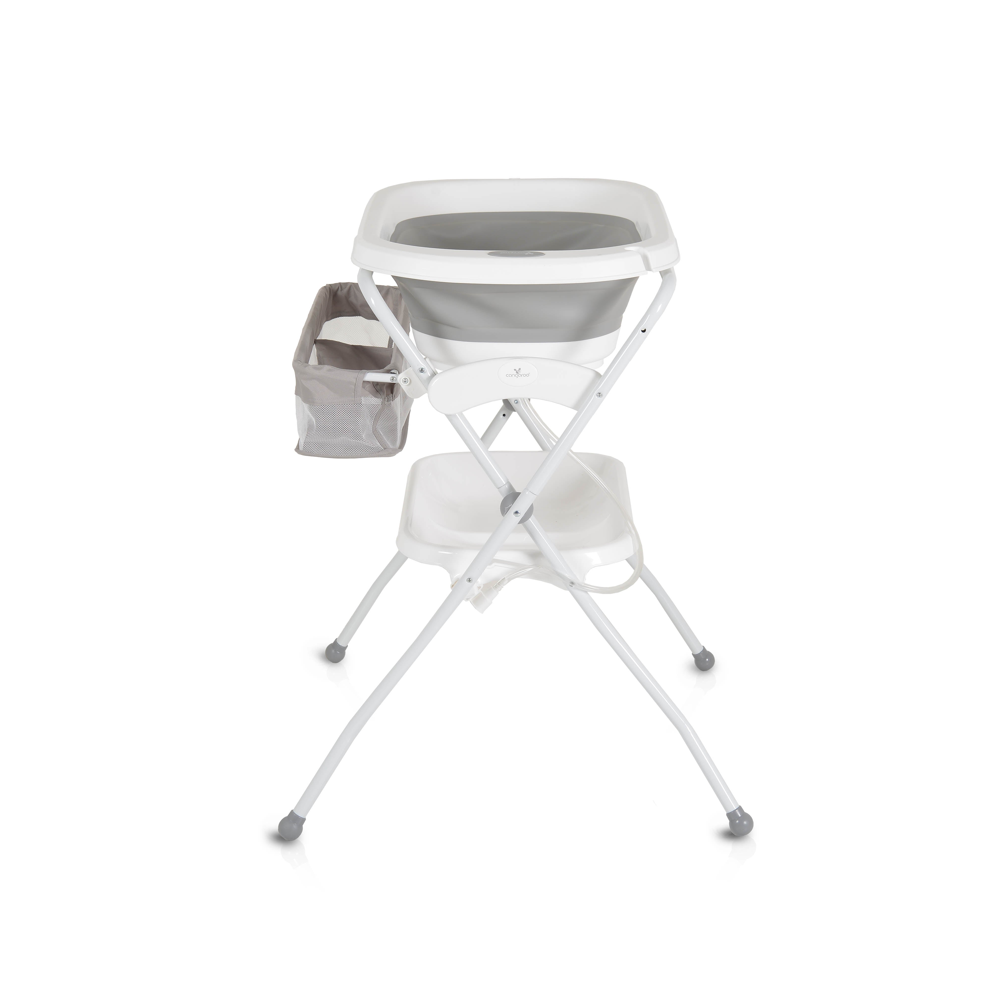 Badewannen-Set Como 3-in-1 mit Wickeltisch inkl. Kissenbezug grey