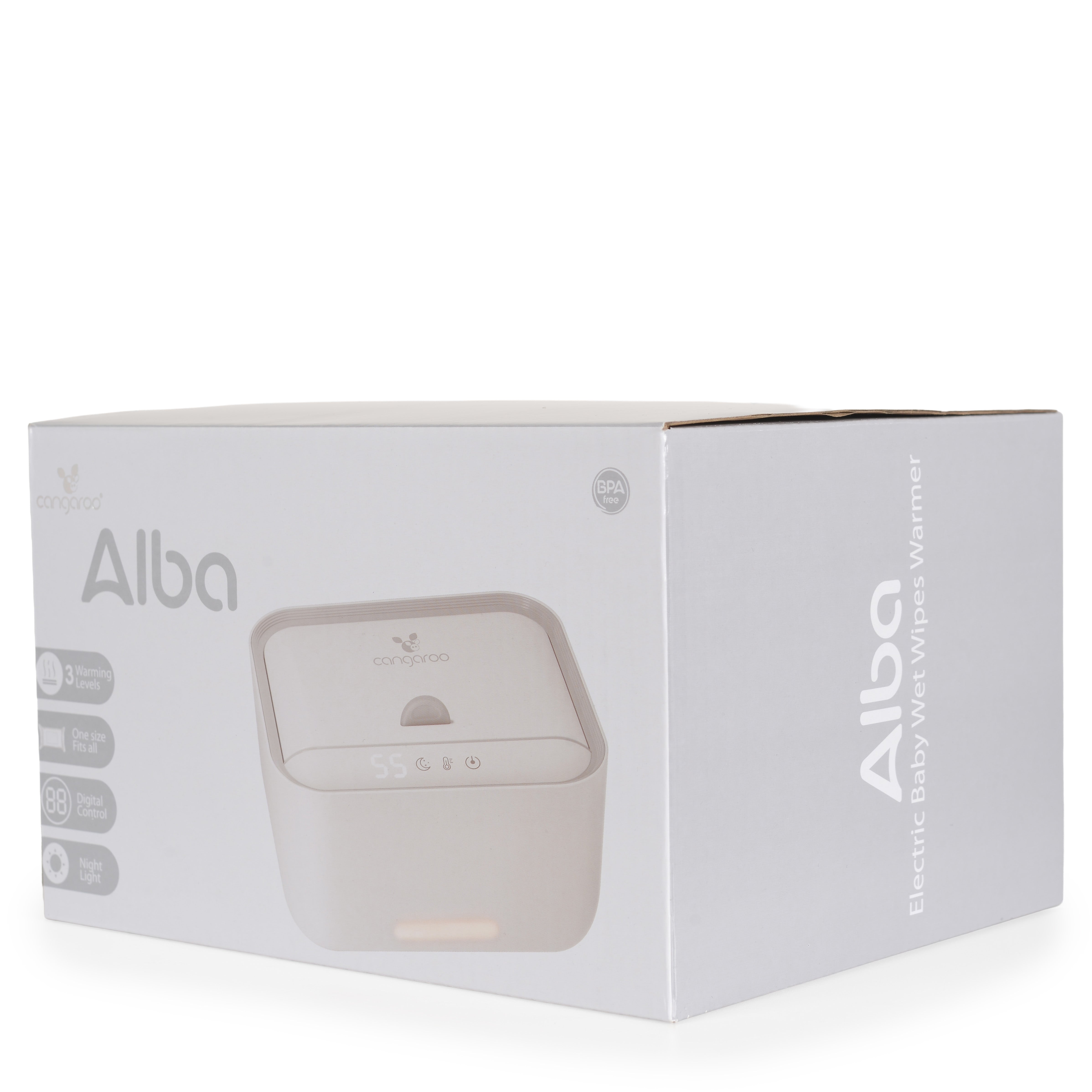 Alba Elektrischer Feuchttücherwärmer mit LED & einstellbarer Temperatur