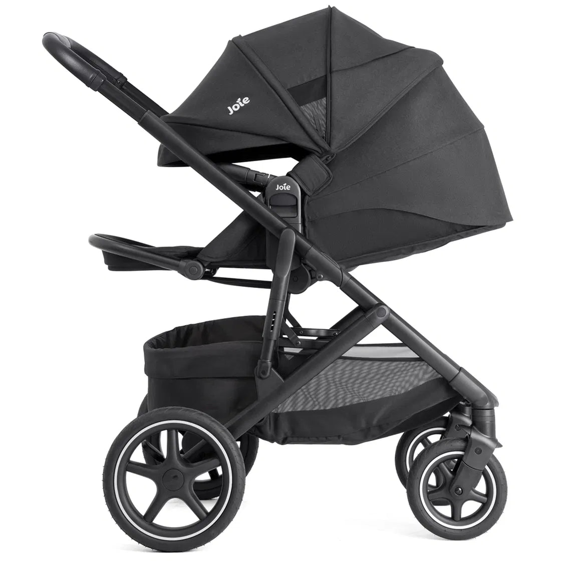 Joie Elara 3in1 Bundle inkl Babybett Quadi 7in1 Nature + Ari Babywippe Elektrisch