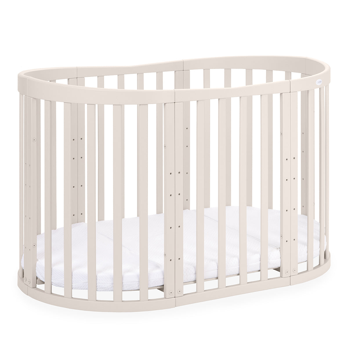 7in1 Babybett Oval Cashmere – inkl. Matratze