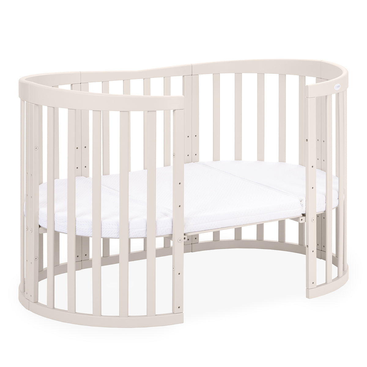 7in1 Babybett Oval Cashmere – inkl. Matratze