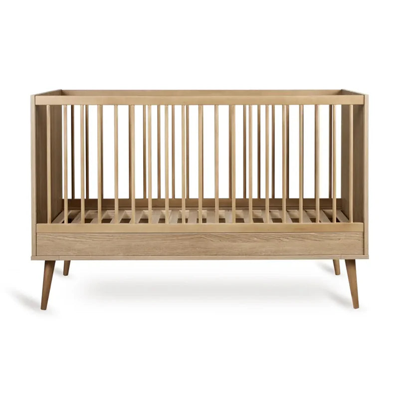 Quax Baby- und Kinderbett 70 x 140 'Flow' Honey Ash
