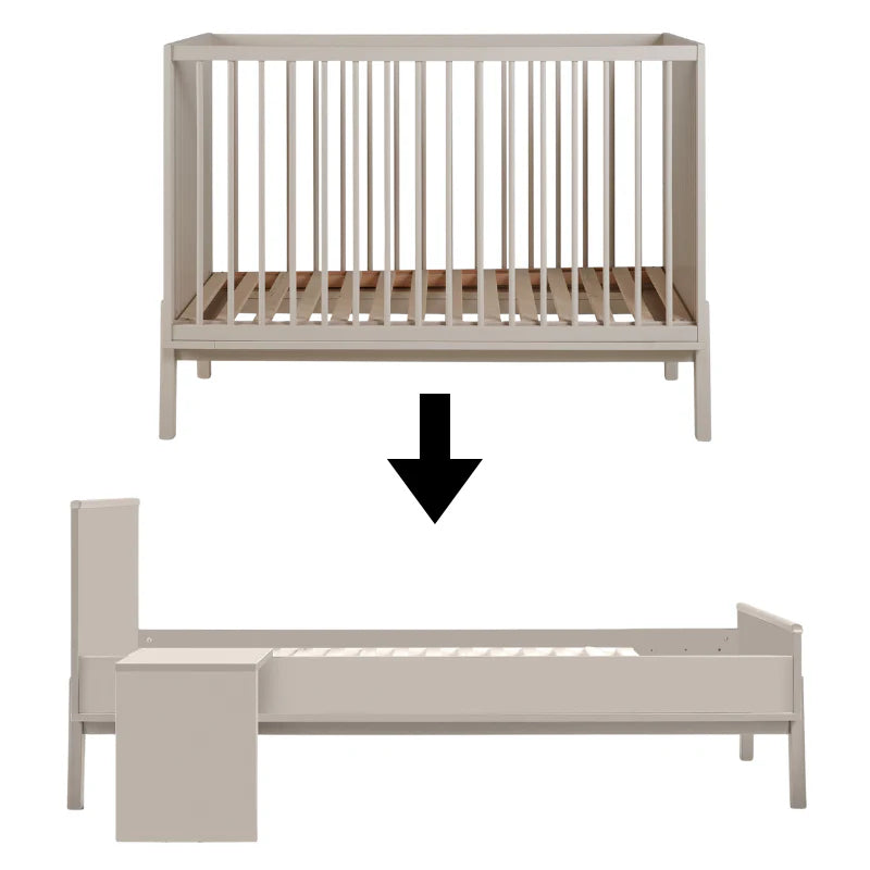 Quax Umbauset Babybett zum Juniorbett 70 x 170 'Ashi' Clay