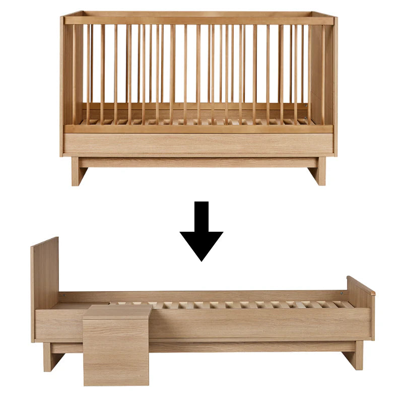 Quax Umbauset Babybett zum Juniorbett 70 x 170 'Kyo' Honey Ash