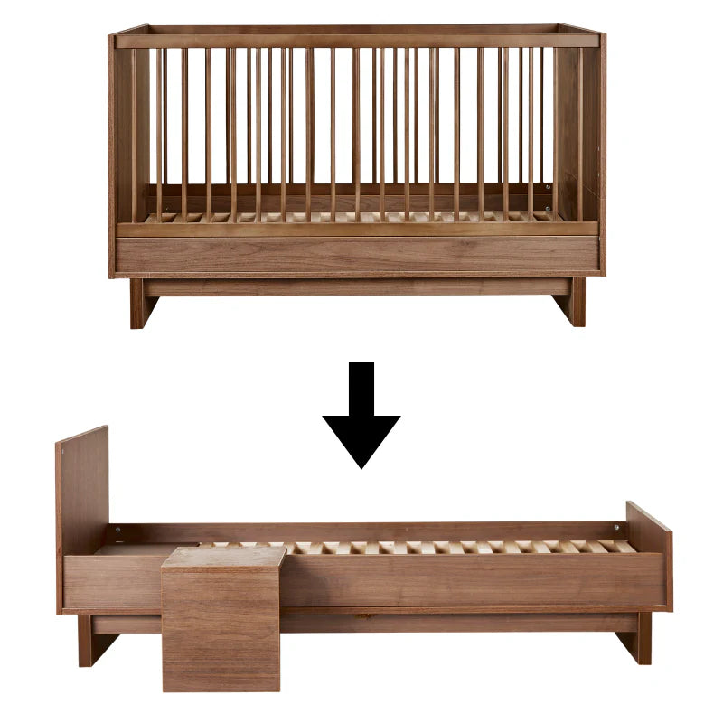 Quax Umbauset Babybett zum Juniorbett 70 x 170 'Kyo' Walnut