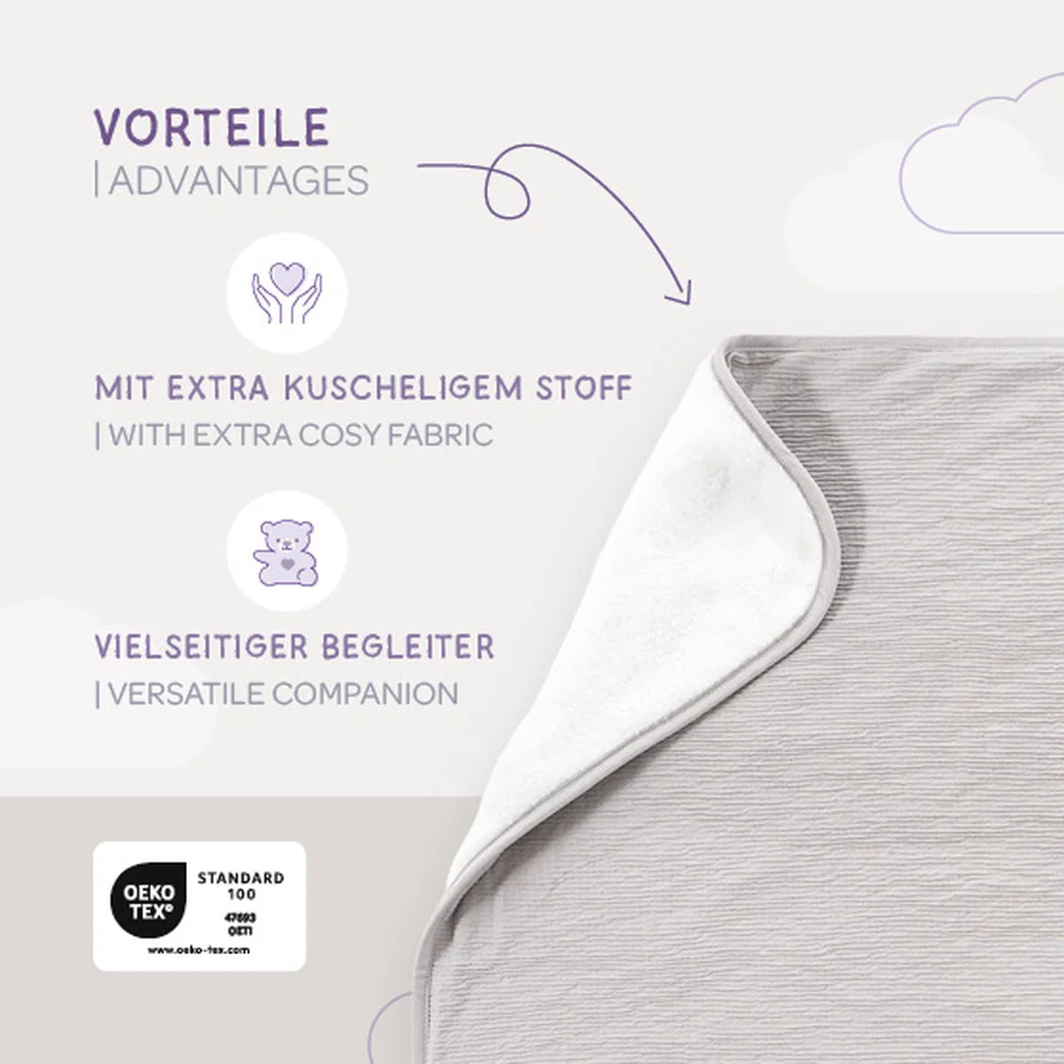 Träumeland Signature Kuscheldecke hellgrau