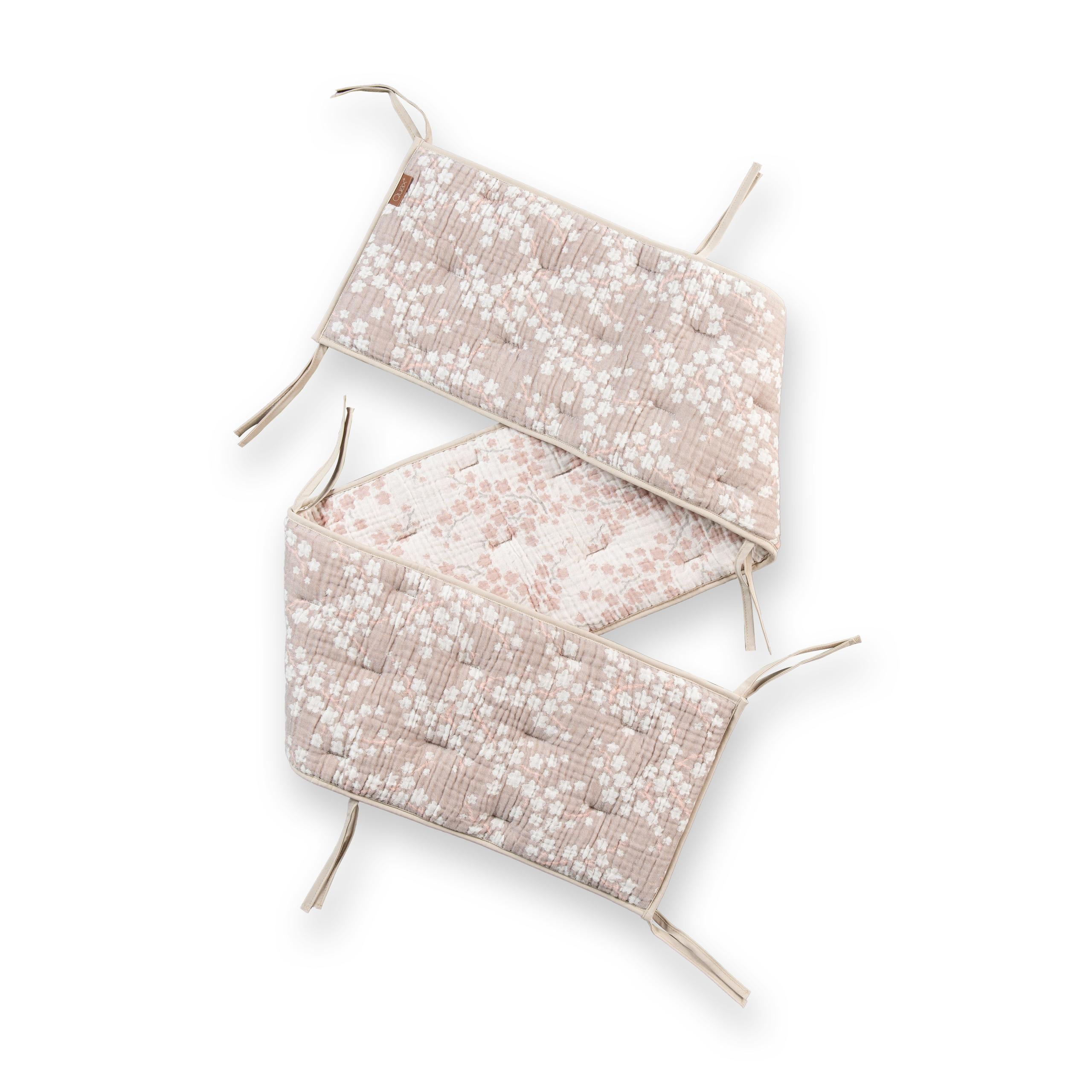 Playpen/Bed Bumper - Natural Collection - Blossom