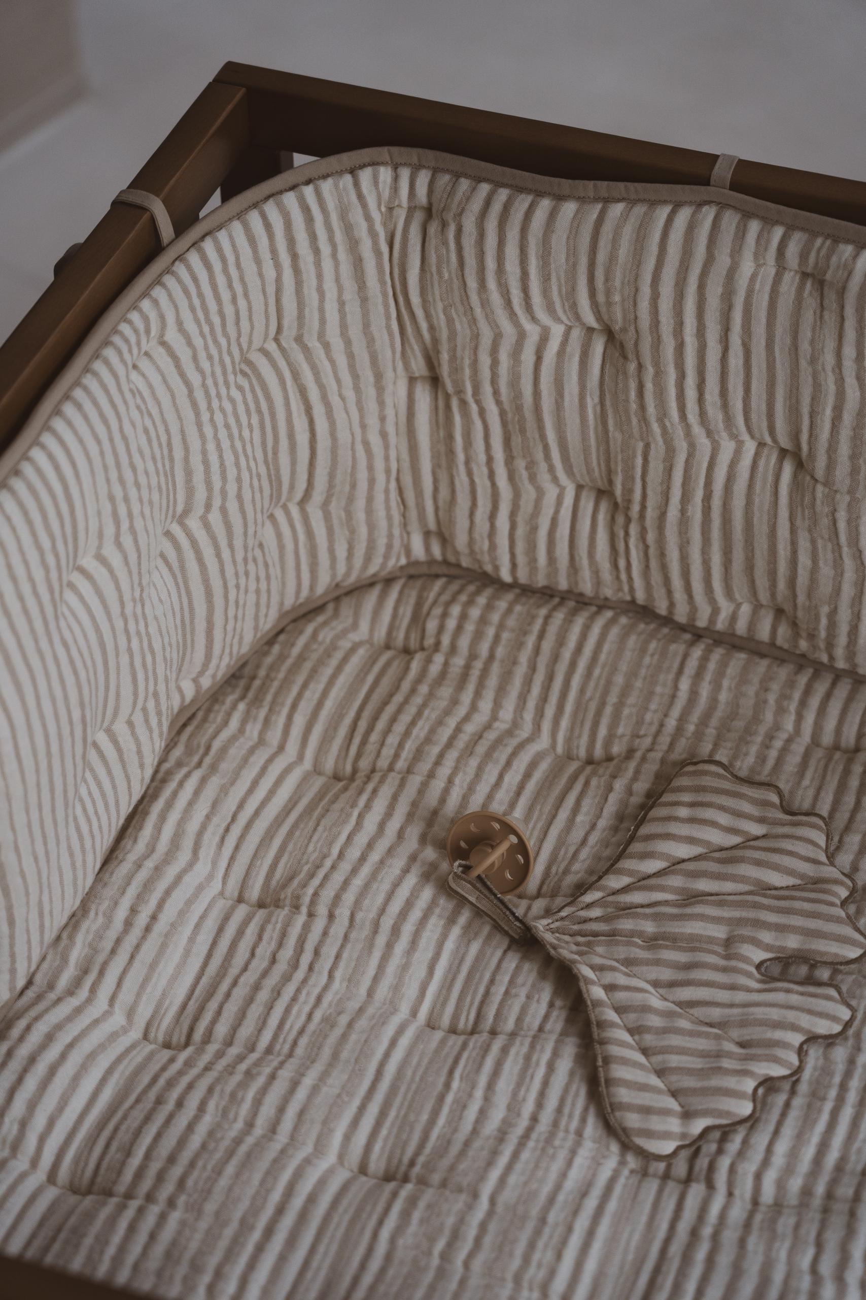 Playpen/Bed Bumper - Natural Collection - Stripes
