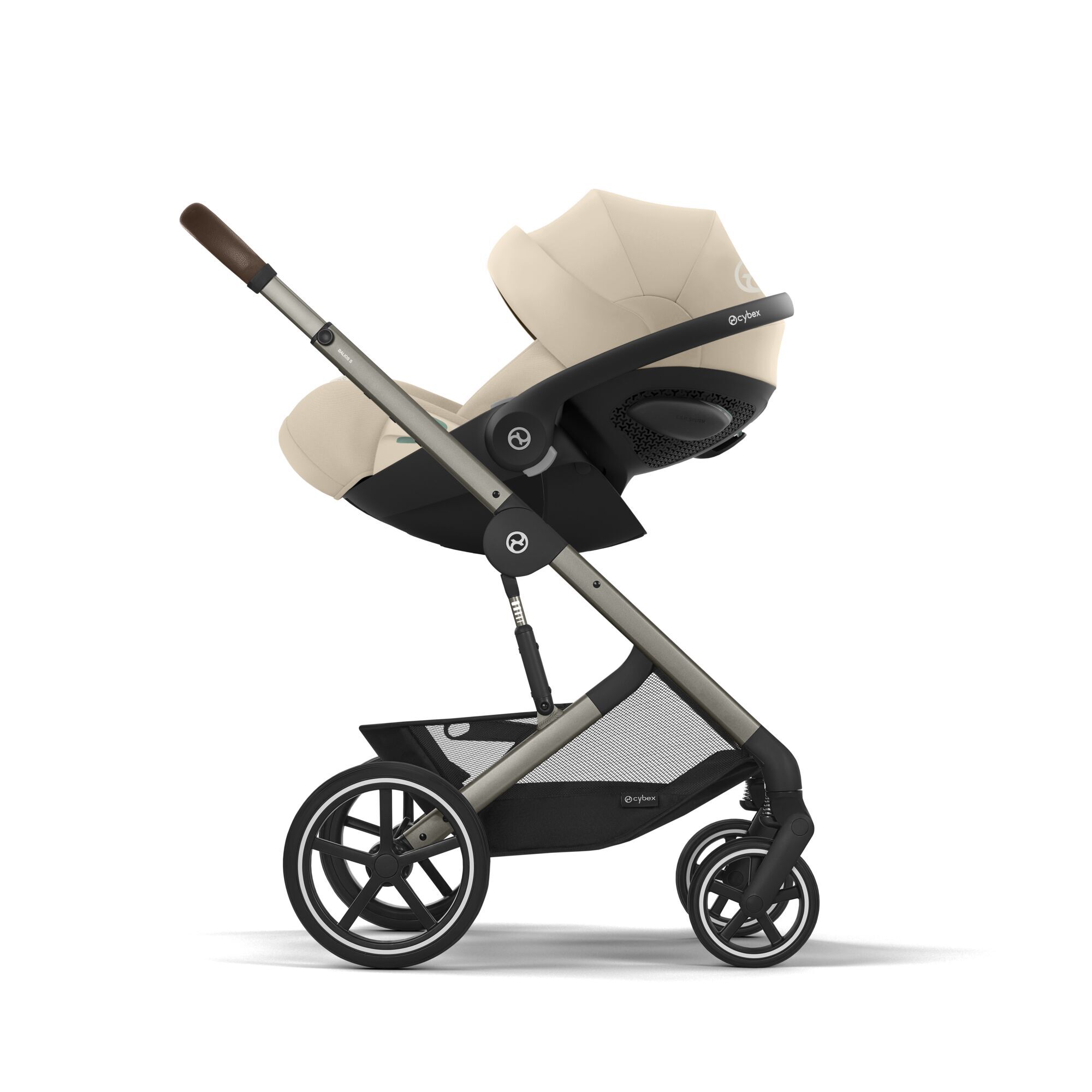 CYBEX Balios Lux 5in1 Bundle inkl. Amya Babytrage almond beige