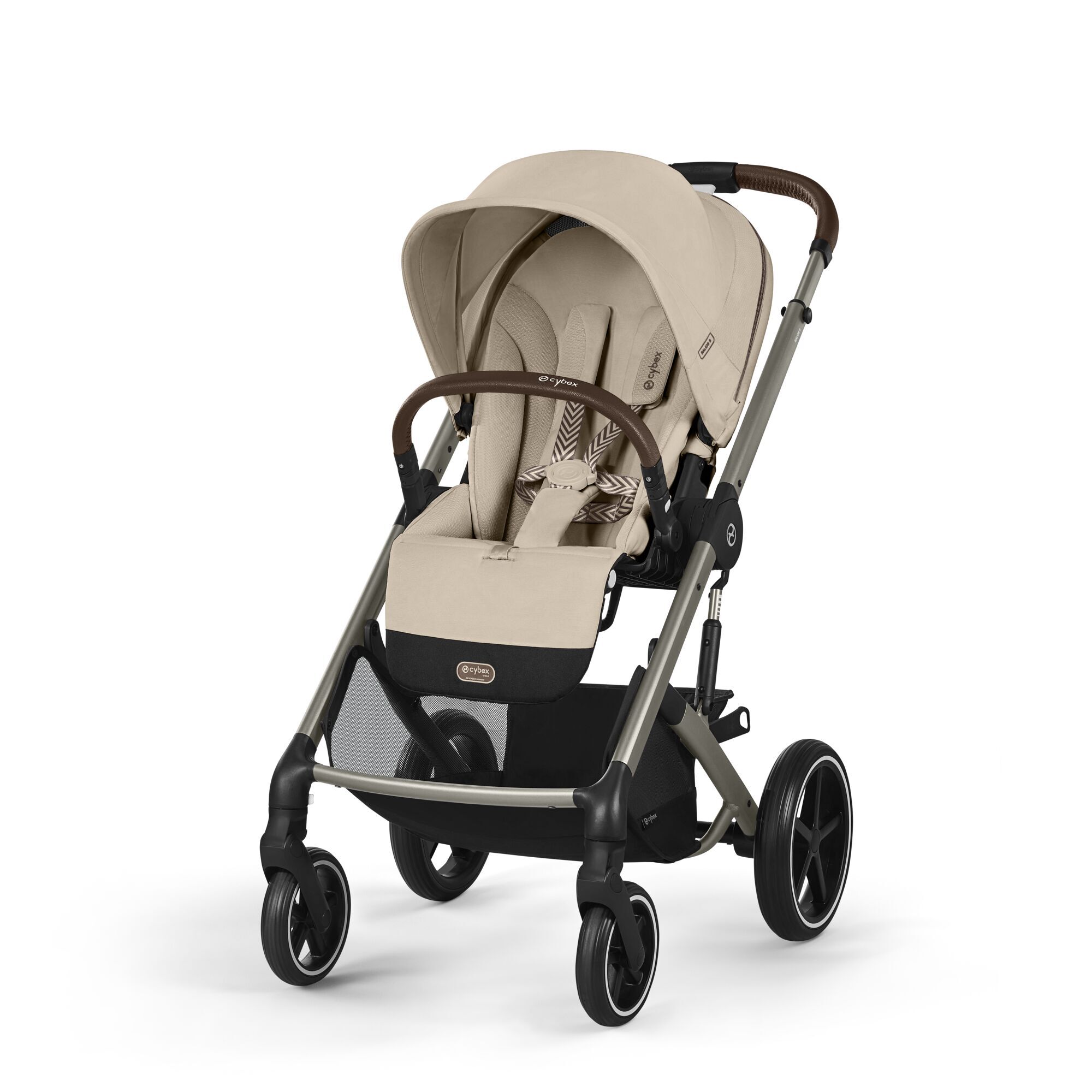 CYBEX Balios Lux 5in1 Bundle inkl. Amya Babytrage almond beige