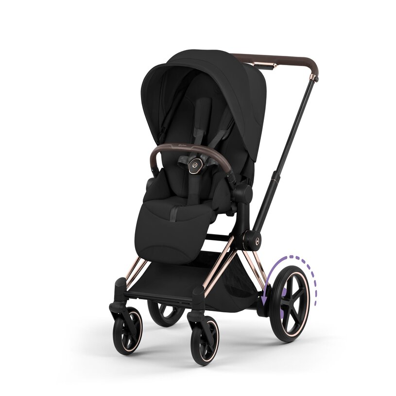 CYBEX E-Priam Style Rosegold Bundle - Set 4in1 inkl. Cloud T & Base T Sepia Black