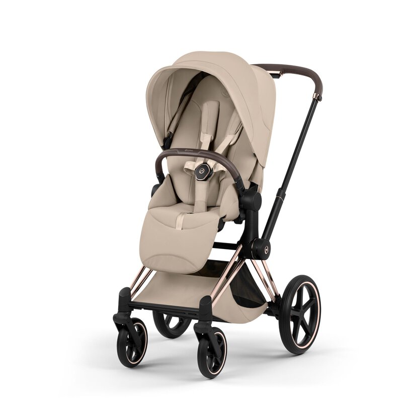 CYBEX Priam Style Rosegold Bundle - Set 4in1 inkl. Cloud T & Base T Cozy Beige