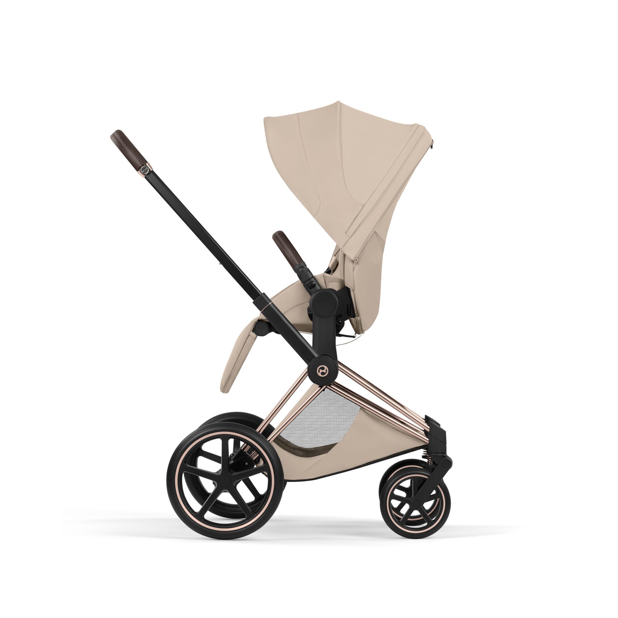 CYBEX Priam Style Rosegold Bundle - Set 4in1 inkl. Cloud T & Base T Cozy Beige