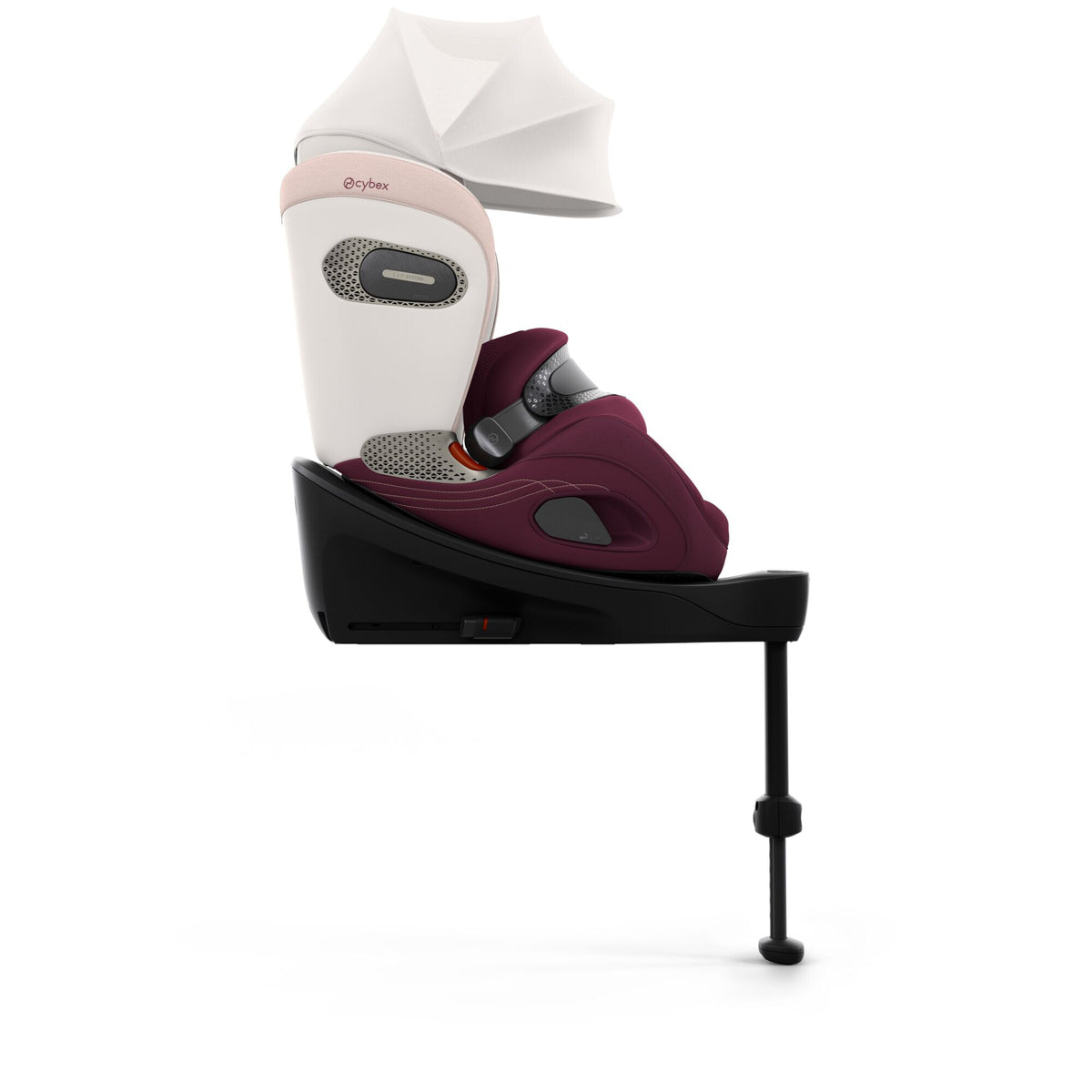 CYBEX Anoris S Airbag Style Quartz Pink – Seitenansicht mit XXL-Sonnenverdeck