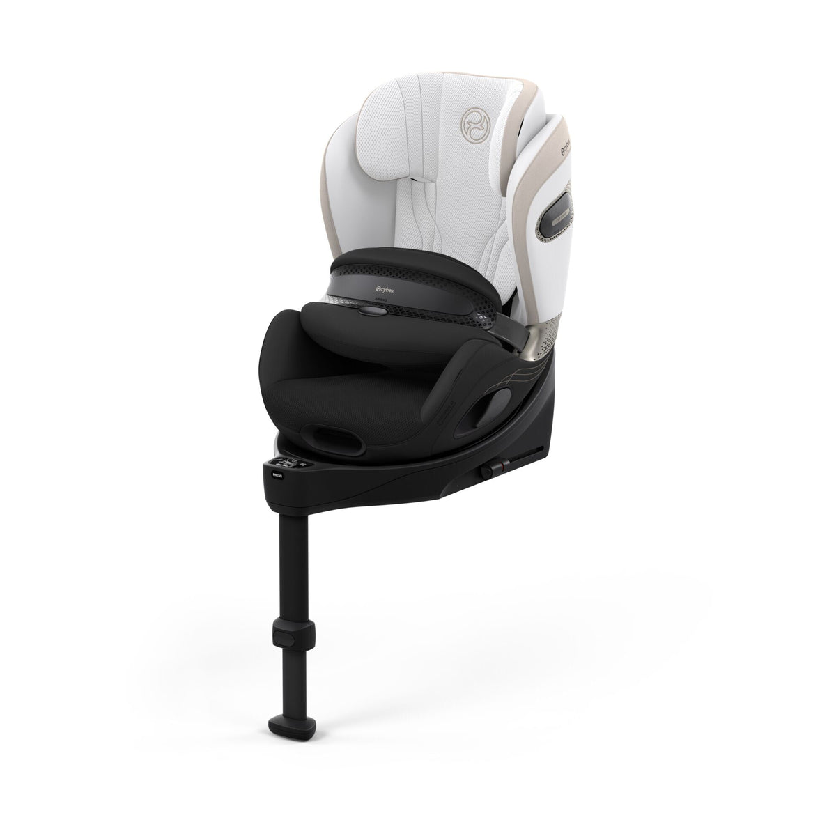CYBEX Anoris Si Airbag Style Off White – Ansicht schräg von vorne mit integrierter Base S