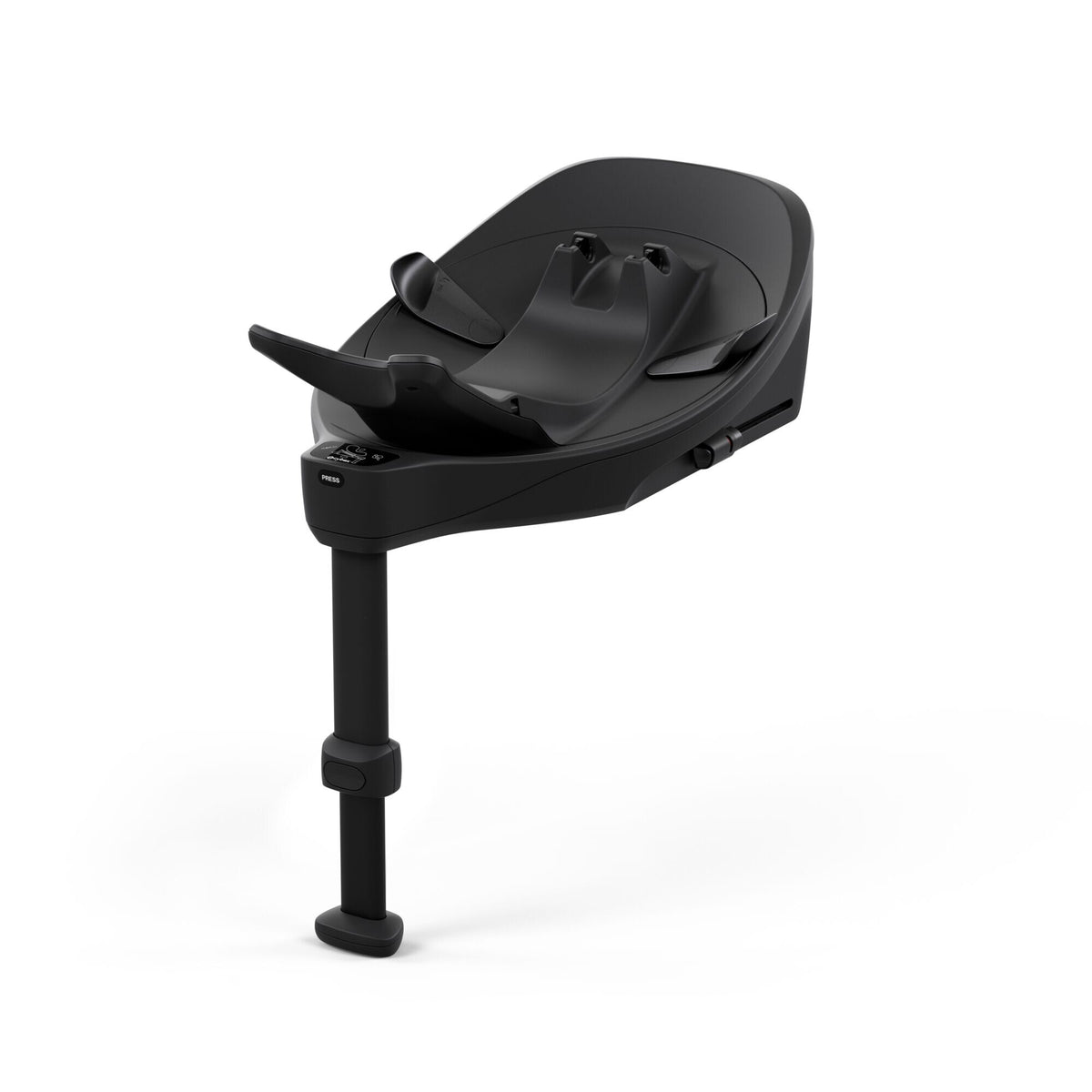 CYBEX Base S Black – Ansicht schräg von vorne mit Base-S-Adapter
