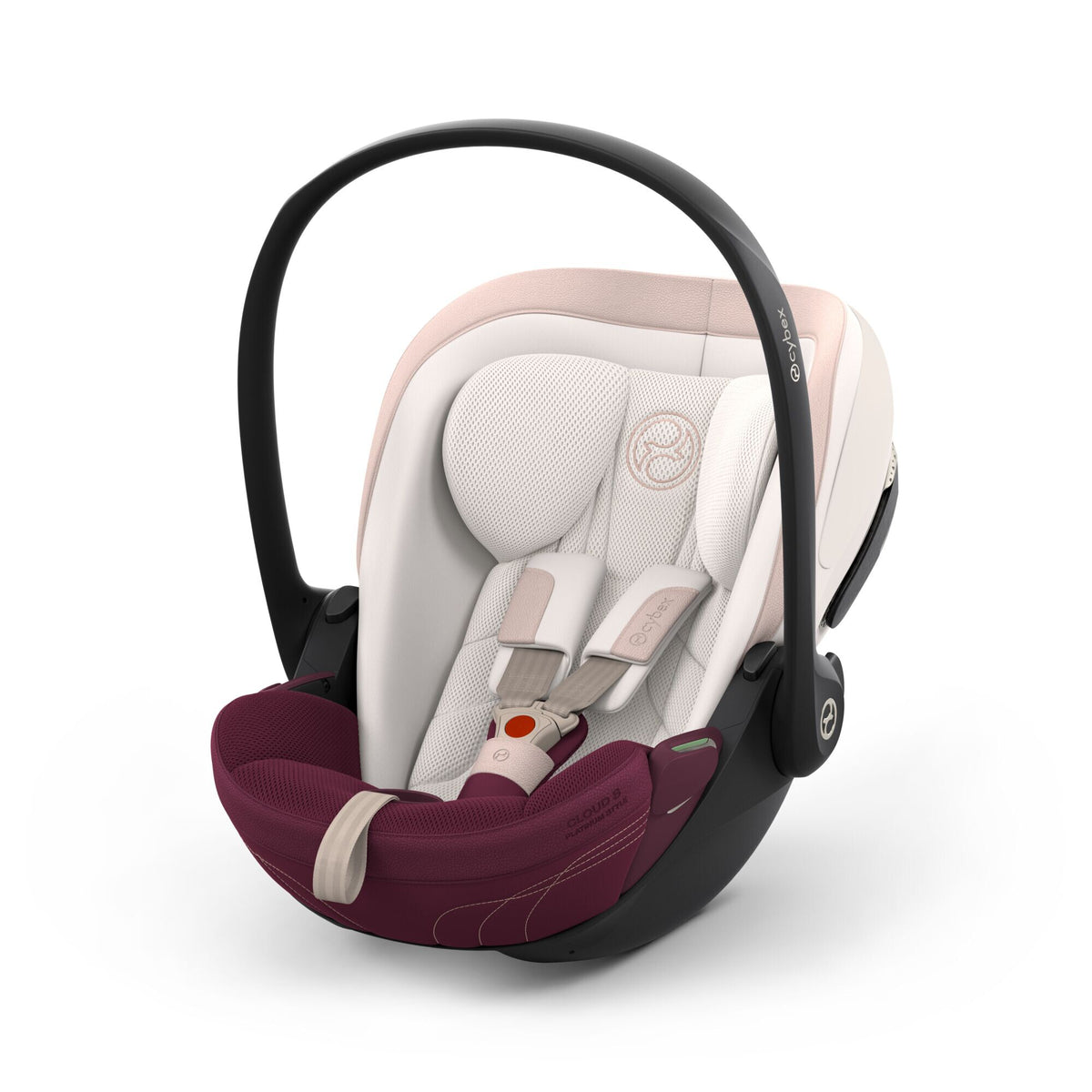 CYBEX Cloud S i-Size Style Quartz Pink – Ansicht schräg von vorne