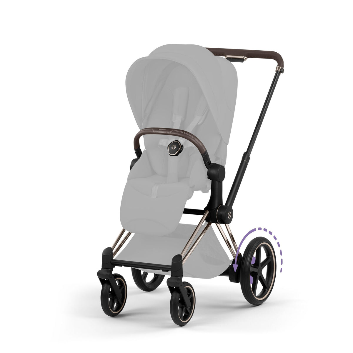 CYBEX e-Priam Rahmen – Style Collection Champagne Gold mit Sitzrahmen (Sitzpaket separat erhältlich)