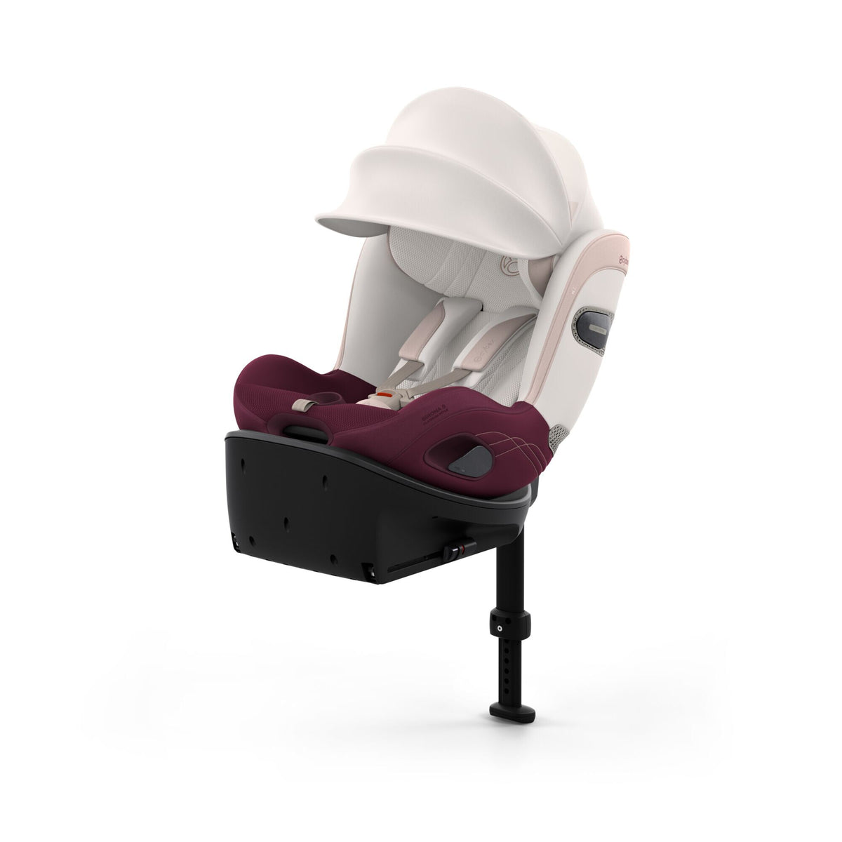 CYBEX Sirona Si Style Quartz Pink – Ansicht schräg von vorne mit XXL-Sonnenverdeck
