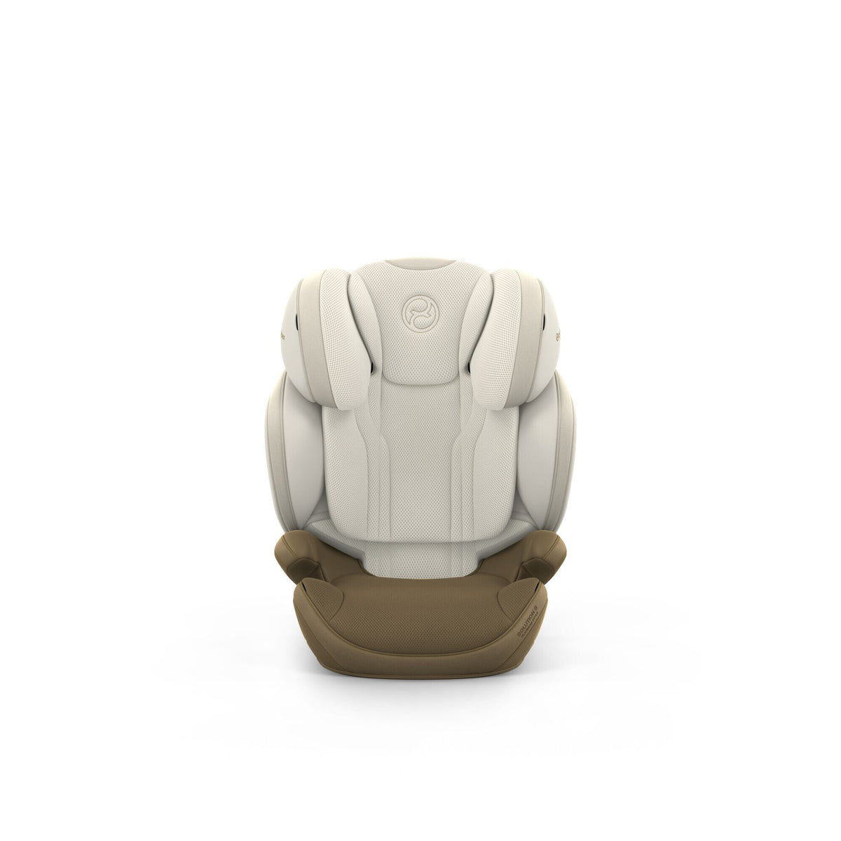 CYBEX Solution S Style Jade Green – Vorderansicht mit tief eingestellter Kopfstütze