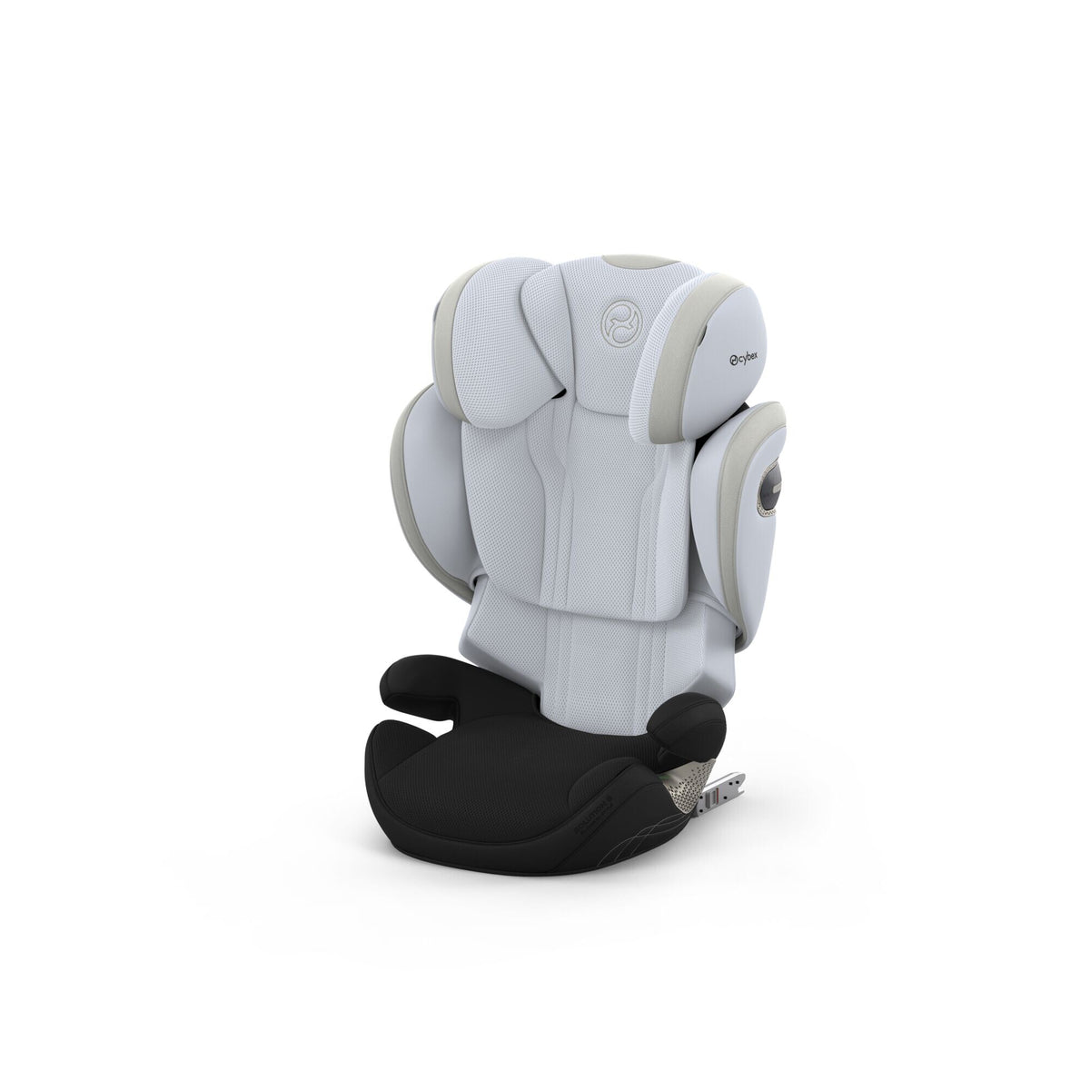 CYBEX Solution S Style Misty Grey – Ansicht schräg von vorne