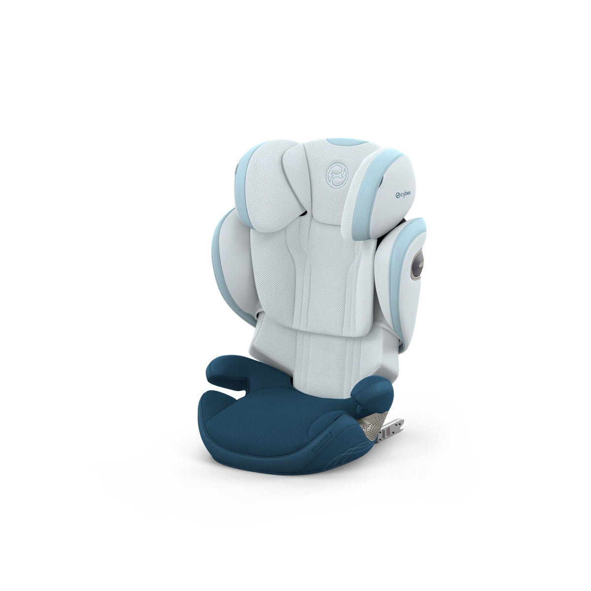 CYBEX Solution S Style Opal Blue – Ansicht schräg von vorne